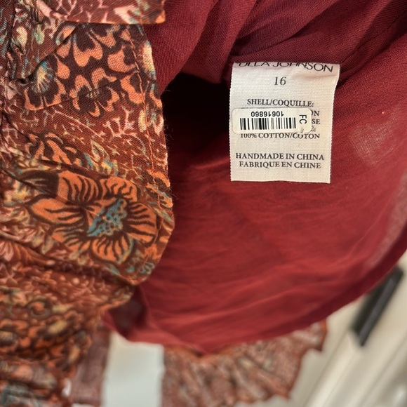 Ulla Johnson Adele Mini Dress Rose Bud Size 16 Floral Ruffle Sleeve Knee Length - Picture 7 of 14